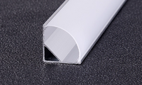 13*13mm carré extrudé angle de 90 degrés blanc LED anodisé aluminium profil canal armoire cuisine lumière
