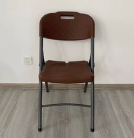 Chaise de bureau pliante et portable en plastique pour l'extérieur, avec tubes en acier, pour le camping, le jardin, facile à transporter