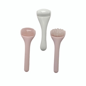 ลูกกลิ้งหยกขนาดเล็กสำหรับดวงตาเครื่องมือดูแลผิวหัวเดียวโรสควอตซ์ - Product Image 4