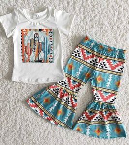 Conjunto de Ropa de Verano para Niñas, Blusa y Pantalones, Venta al por Mayor, Ropa de Estilo Vaquero Occidental para Niñas, Conjunto de Ropa de Seda de Leche para Niños - Product Image 6
