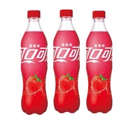 Vente en Gros Nouveauté Boisson Gazeuse au Cola Saveur Fraise 500 ML Bouteille Boisson Pétillante Aromatisée aux Fruits