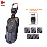Coque de clé de voiture en alliage de zinc pour Mercedes Benz AMG Classe A C E S G GLC CLE CLA GLB W177 W205 W213, accessoires pour clé