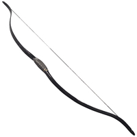Arc traditionnel laminé monobloc noir pur en résine thermoflexée pour le tir à l'arc sur cible