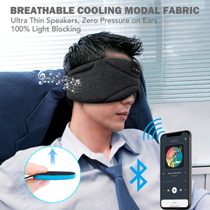 Auscultadores Sono Bluetooth Dormir Máscara de Olho com Tecido Refrigeração V5.2 Auscultadores Sem Fio para Dormir 35 Horas Tempo De Reprodução De Música - Product Image 4