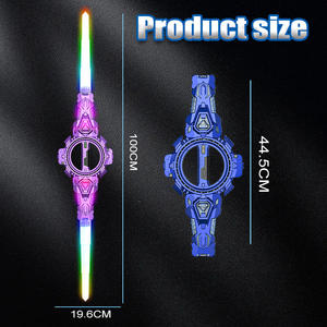 <span class=keywords><strong>Sabre</strong></span> <span class=keywords><strong>laser</strong></span> télescopique à double tête avec lumières LED et étincelles, <span class=keywords><strong>jouet</strong></span> d'épée <span class=keywords><strong>laser</strong></span> rétractable pour enfants - Product Image 2