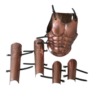 Conjunto de Armadura Muscular Romana Antigua de Acero y Hierro para Manos y Piernas ~ Talla Adulto, Hecho a Mano, Coleccionable, con Logotipo Personalizado - Product Image 1