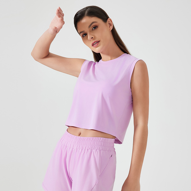 Women's Breathable Loose Fit Sweat-Wicking Cropped Workout Tank Top Sleeveless Yoga Running Athletic Crop Quick Dry Crop Top