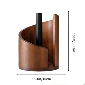 Solid Wood Desktop <b>Paper</b> Holder Walnut Kitchen Countertop <b>Tissue</b> Storage Box Multipurpose Hotel Restaurant Use - Product Image 5
