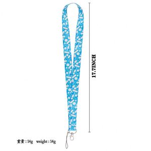 Funny Medical Theme Cartoon Soft <b>Polyester</b> Nurse <b>Lanyard</b> Keychain Neck Strap for Healthcare Workers ID Badge - Product Image 2