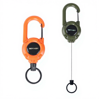 Porte-clés en plastique avec cordon élastique, boucle à dégagement facile, cordon d'extension anti-perte, clip télescopique rétractable automatique pour bureau