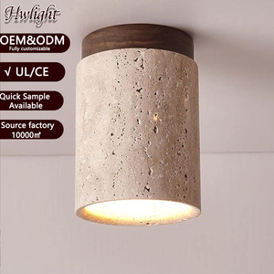 <span class=keywords><strong>Applique</strong></span> <span class=keywords><strong>da</strong></span> <span class=keywords><strong>Soffitto</strong></span> in Travertino Giallo Wabi Sabi, Downlight per Ingresso, Balcone, Corridoio, E27, per Hotel, B&B, Ristoranti, Personalizzabile - Product Image 1