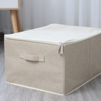Boîte de rangement en tissu de coton pliable pour enfants, personnalisée, écologique, moderne, pour la maison, 20-35L, 44x34x33cm, boîte de rangement en forme de cube