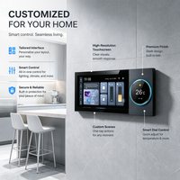 Panneau de commande intelligent pour maison connectée Android avec écran tactile double affichage, passerelle Zigbee, interrupteur 2 voies, minuterie, réinitialisation F6-1
