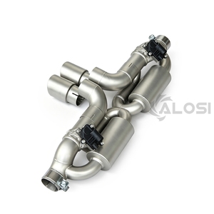 Tubo de Escape Valvetronic de Acero Inoxidable de Alto Rendimiento para Porsche 911 Turbo S 991.1 991.2 3.8T, Pulido a Espejo, con Válvulas de Competición - Product Image 4
