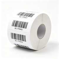 Etiquetas de Rollo de Código de Barras Personalizadas Haoxuan, Papel Térmico Directo, Impresión de Alta Velocidad, Adhesivos para Rastreo de Productos