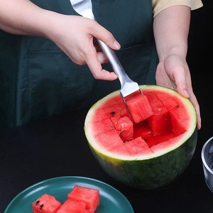 Stainless Steel Watermelon Slicer Cube Cutter Fruit Knife For Melon Cutting Kitchen Tool - Product Image 1