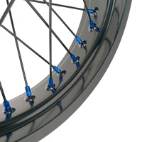 Ensemble de roues Supermoto 17 pouces pour moto électrique tout-terrain haute puissance 17x3.5 17x3.0, moyeux en aluminium CNC, pièces de conversion Motard pour la course