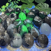 Œufs d'agate volcanique de haute qualité en gros, agate fluorescente aux UV, pierre de cristal de guérison, œuf pour la décoration de la maison et la guérison DIY