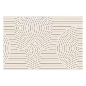 Alfombra minimalista para sala de estar, diseño geométrico cremoso, rectangular, antideslizante, imitación de cachemira, para el hogar y el dormitorio. - Product Image 4