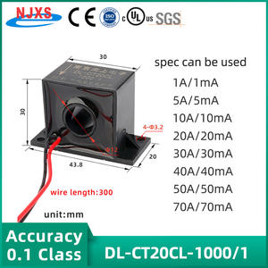Njxse DL-CT20CL वर्तमान ट्रांसफार्मर 1000/1 2000/1 3000/1 4000/1 5000/1 परिशुद्धता ct 5a 10a 20a 30a 50a 100a 150a ct आपूर्तिकर्ता - Product Image 2