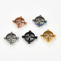 1 pièce Anneau de téton réglable en acier inoxydable étanche pour femme, sans perçage, avec strass en cristal, bijoux punk