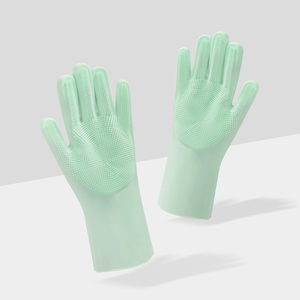 Gant de massage pour animaux de compagnie Roki 2-en-1 en silicone, gant de toilettage pour chiens, écologique, biodégradable, taille petite/moyenne, nettoyage des poils - Product Image 1
