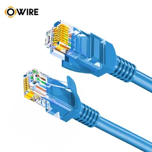 Blau gelbe Netzwerk kabel schlank rund 1 Meter 2 m 3m utp ftp sftp cat6 Patchkabel