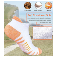 Chaussettes de sport à coussinets |   Chaussettes pour femmes en coton respirant antidérapantes avec soutien de la voûte plantaire pour la course à pied, la salle de sport et l'entraînement