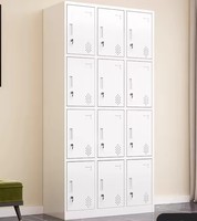 Armoire de rangement robuste à deux compartiments avec serrure en acier, trous de ventilation, pour l'école, l'hôtel, l'hôpital
