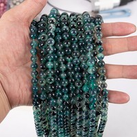 Perles rondes en agate naturelle veinée noire, vente en gros, fournitures pour la fabrication de bijoux, bracelets et colliers DIY