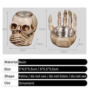 Promoción 2024: Portavelas de Halloween con Decoración de Esqueleto, Candelabro de Mano para las Fiestas - Product Image 2