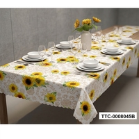 Nappe en plastique imperméable, résistante à l'huile et à la chaleur, écologique, facile à nettoyer, pour restaurant, maison, mariage, fête, motif tournesol