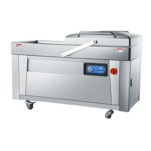 Machine de mise sous vide automatique à double chambre pour fruits de mer, snacks, viande, jambon, fromage, aliments pour animaux de compagnie, avec sacs en plastique - Product Image 2