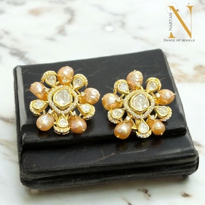 Meilleure qualité Vintage Design 92.5% argent plaqué rhodium doré boucles d'oreilles Moissanite fiançailles anniversaire fête de mariage - Product Image 2