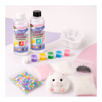 Kit de Fabrication Personnalisé de Squishies en Silicone Liquide DIY – Rapport AB Égal – Moules Patte de Chat et Hamster – Poudre de Flocage pour Peinture
