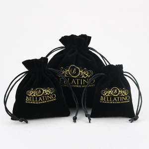 Custom Black Drawstring Velvet Bag <b>Pouch</b> with Logo Super Soft Velvet Drawstring Bag Packing for Jewelry Packaging Gift Antique - Product Image 4