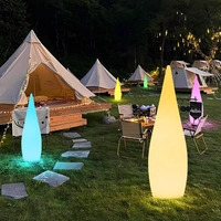 Outdoor LED-Stehlampe Wassertropfen-Design Wasserdicht Hof Rasen Camping Atmosphäre Leuchtende Beleuchtung für Heim- und Hotelgebrauch