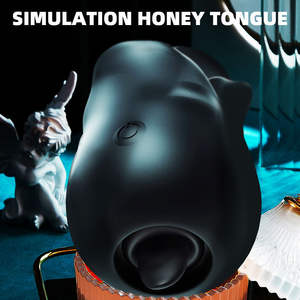 Rose <span class=keywords><strong>Shaped</strong></span> <span class=keywords><strong>Vibrator</strong></span> für Frauen Rot Schwarz Zunge Klitoris Saugen für Ei Sexspielzeug mit Vibrations funktion - Product Image 5