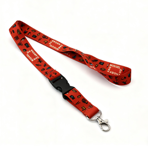 Jxssl1006 Bán Buôn Thời Trang Kim Loại Móc Polyester Truyền Nhiệt Thăng Hoa Mịn Dây Buộc Với Logo Tùy Chỉnh Thẻ ID Huy Hiệu - Product Image 1