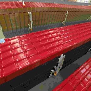 <span class=keywords><strong>Ridge</strong></span> ngói uPVC nhựa cách nhiệt kháng Roof gạch ASA PVC Roof tấm phụ kiện Top <span class=keywords><strong>Ridge</strong></span> cho các nhà máy - Product Image 2