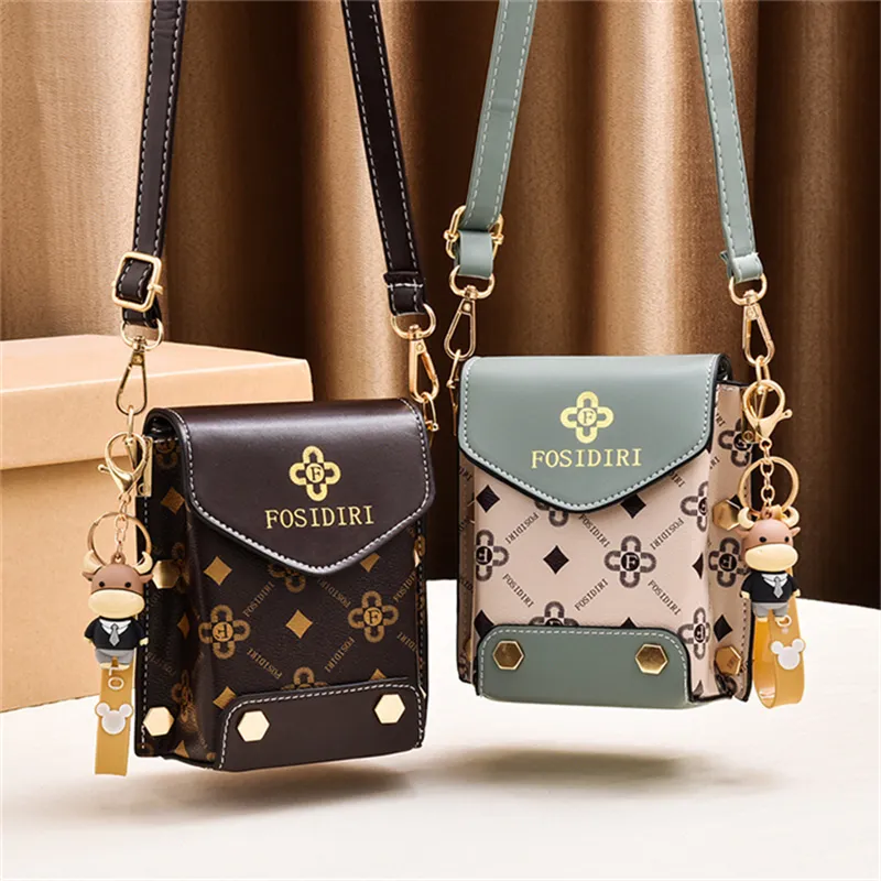 2023 New Mobile Bag Crossbody Handbag Women's Fashion Trend One shoulder Retro Small Square Bag Mini Bag