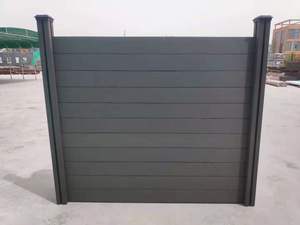 Juego completo de paneles de valla de jardín WPC para exteriores DIY, presión <span class=keywords><strong>privada</strong></span>, grano de madera, modelado en relieve 3D, balcones de aluminio, Villa Park - Product Image 6