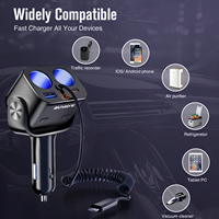 Adaptateur allume-cigare USB C à double port à charge rapide BUVAYE pour chargeur de voiture iPhone PD & QC3.0 avec garantie d'un an