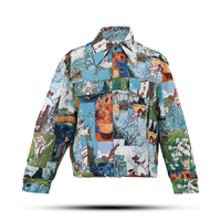 Veste zippée en tapisserie écologique de style urbain pour l'extérieur, vêtement jacquard tissé pour homme, taille standard et grande taille, collection automne, service OEM