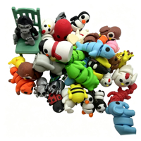Figurines d'animaux articulées miniatures mignonnes, jouets de collection imprimés en 3D en sachet surprise pour fêtes