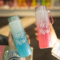 Bouteille d'eau en verre sans BPA de 400 ml, bouteille d'eau en verre borosilicate personnalisée, bouteille d'eau en verre écologique, bouteille d'eau en verre cristallin