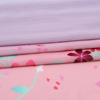 Tela de Chifón 100% Poliéster Ecológica, con Estampado Degradado y Efecto Arrugado, para Forro de Falda Hanfu Estilo Chino, Primavera-Verano