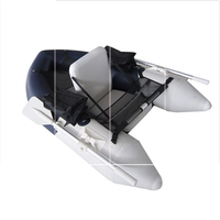 Bateau pneumatique pliable Bluebay en PVC avec plancher en aluminium pour la pêche à la mouche et la pagaie, avec porte-canne