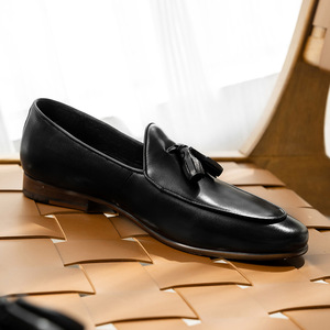 Mocassins en daim marron pour homme, bout carré, à enfiler, dessus en cuir véritable, semelle intérieure rembourrée, bureau et carrière, toutes saisons - Product Image 6