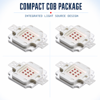 Sumber Cahaya LED COB 650-660nm Chip LED Merah 100W 4200mA 20-24V Substrat Tembaga Merah Komponen Emitor Teknis